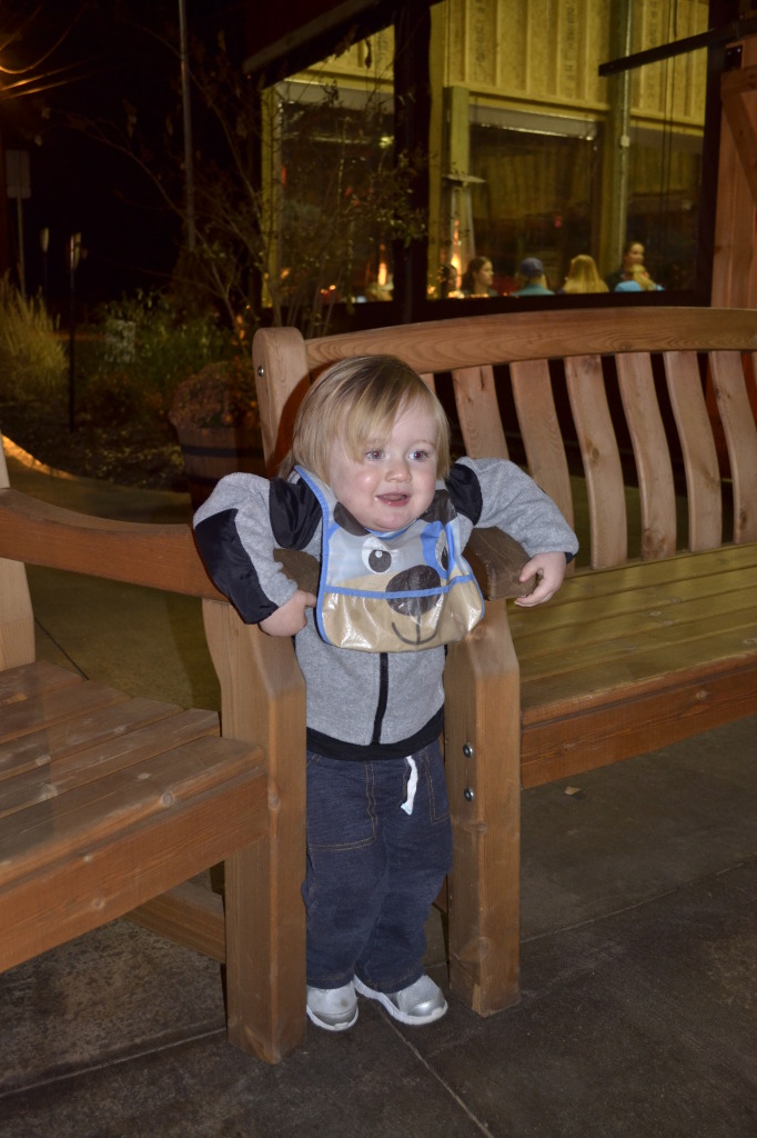 Seth playing at his father's birthday celebration. One week later, we celebrated his birthday.