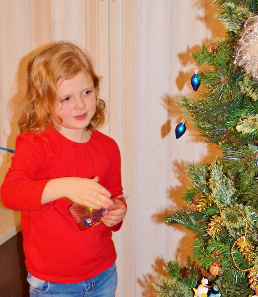 Granddaughter decorating
