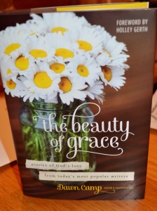 The Beauty of Grace by Dawn Camp, cover featuring a vase of white daysies.